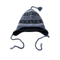 Outdoor 100% Acrylic Pom Pom Earflaps Hat